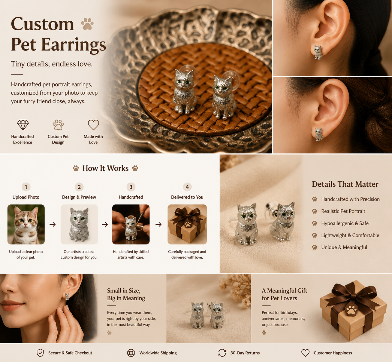 Custom Pet Earrings Collection