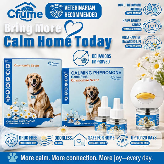 Veterinarian Recommended Dog Calming Pheromone Diffuser and Refill Kit