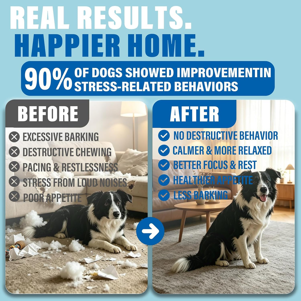 Before and After Results of Dog Calming Pheromone Diffuser for Barking and Chewing